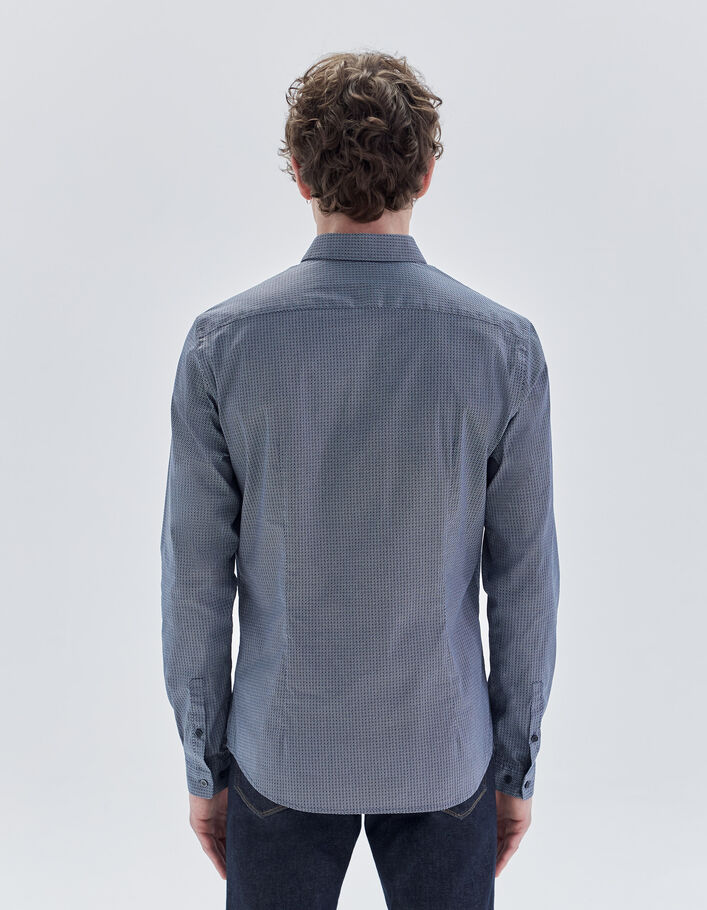 Chemise SLIM marine minimaliste EASY CARE Homme