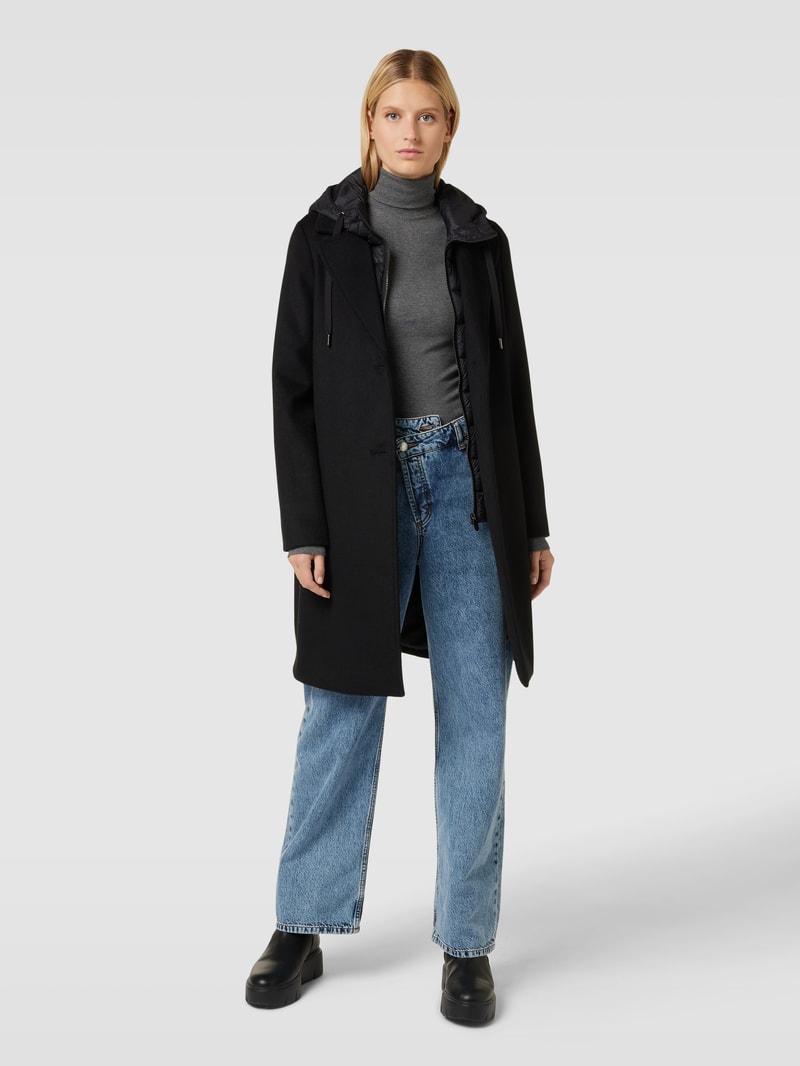 Kurzmantel im 2-in-1-Look in schwarz