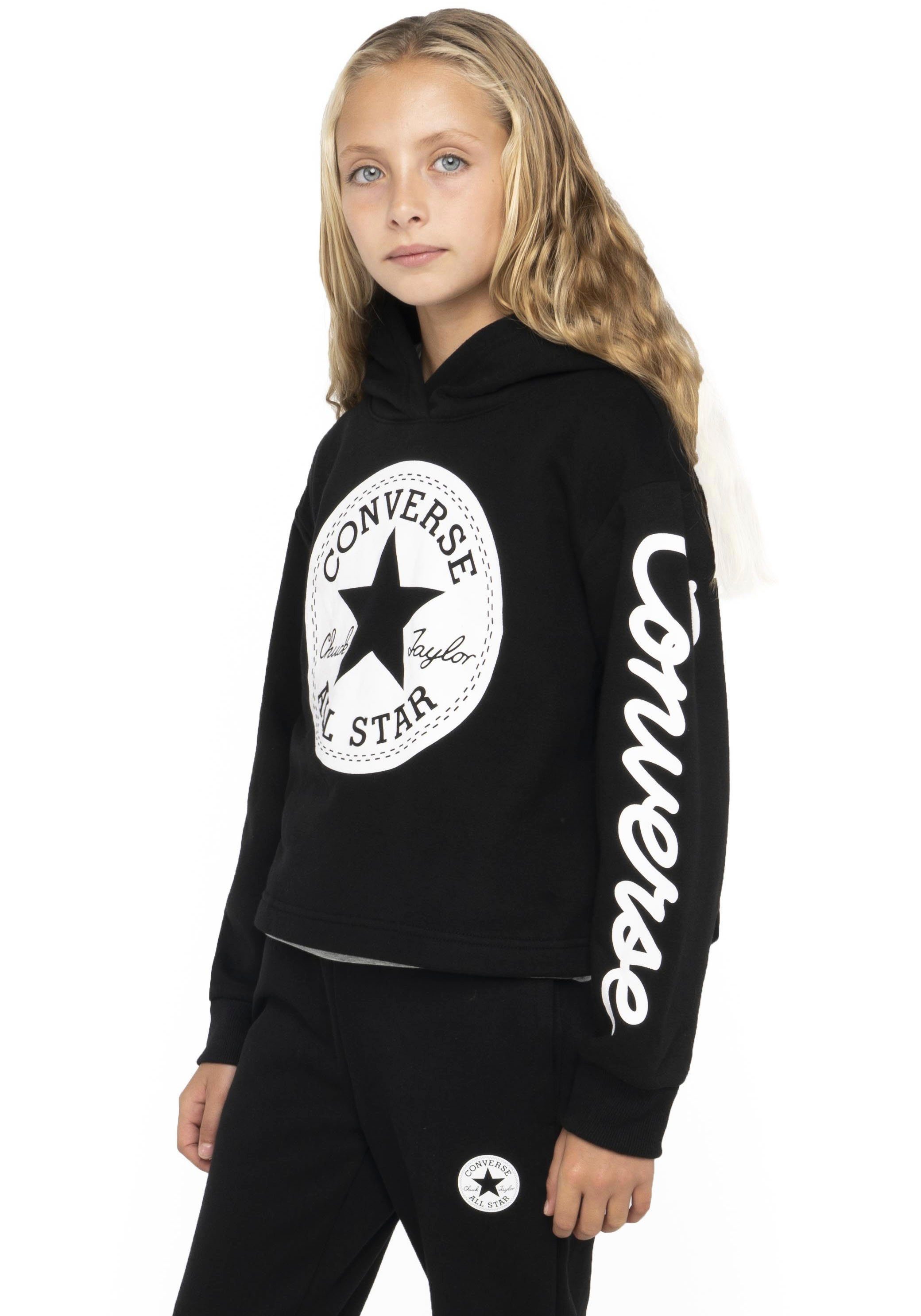 Converse Kapuzensweatshirt CHUCK PATCH CROPPED HOODIE - für Kinder