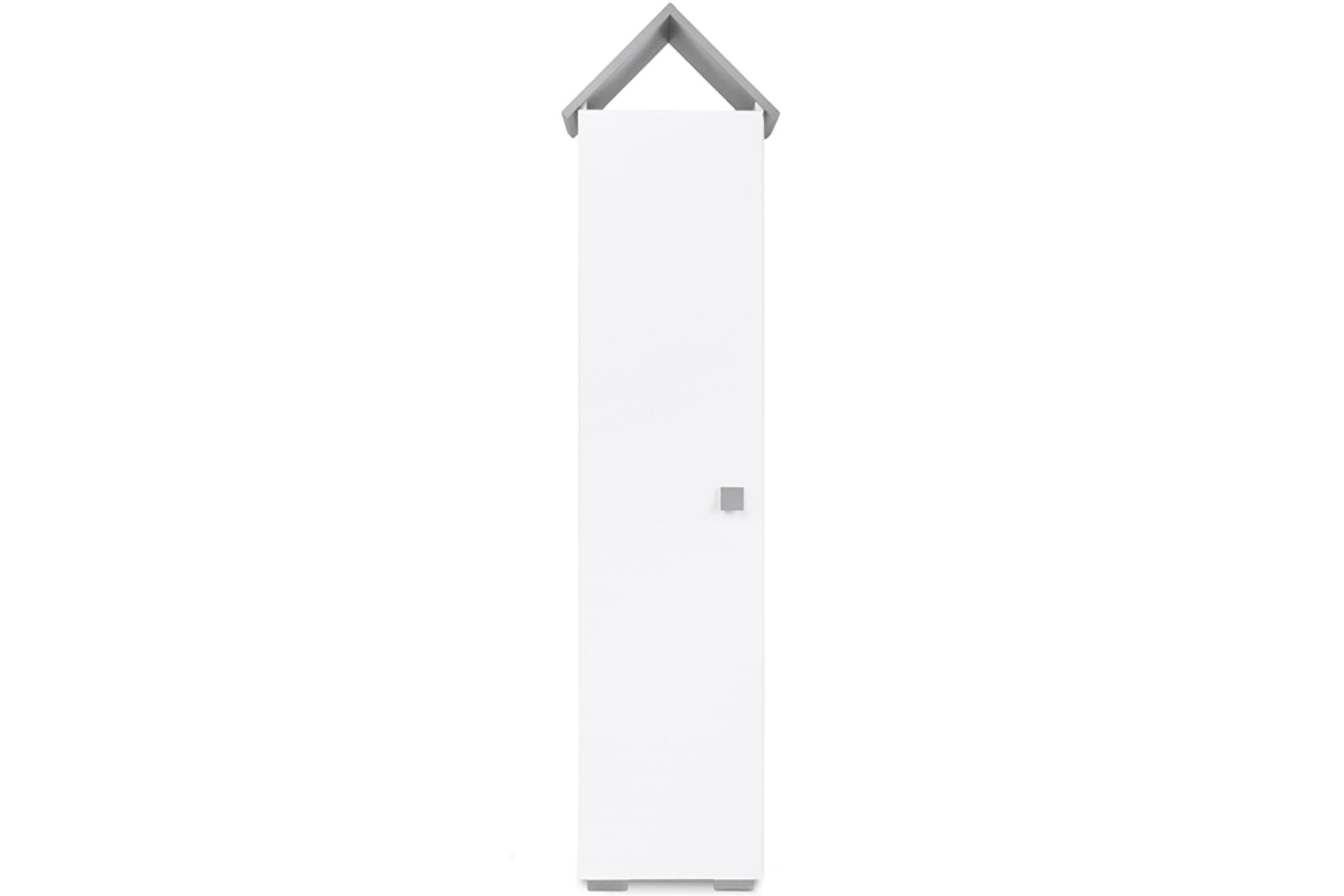 Konsimo Kinderkleiderschrank Kinder-Garderobe zu Kinderzimmer PABIS Kinderkleiderschrank mit Stange und Ablageflächen, ABS-Kanten