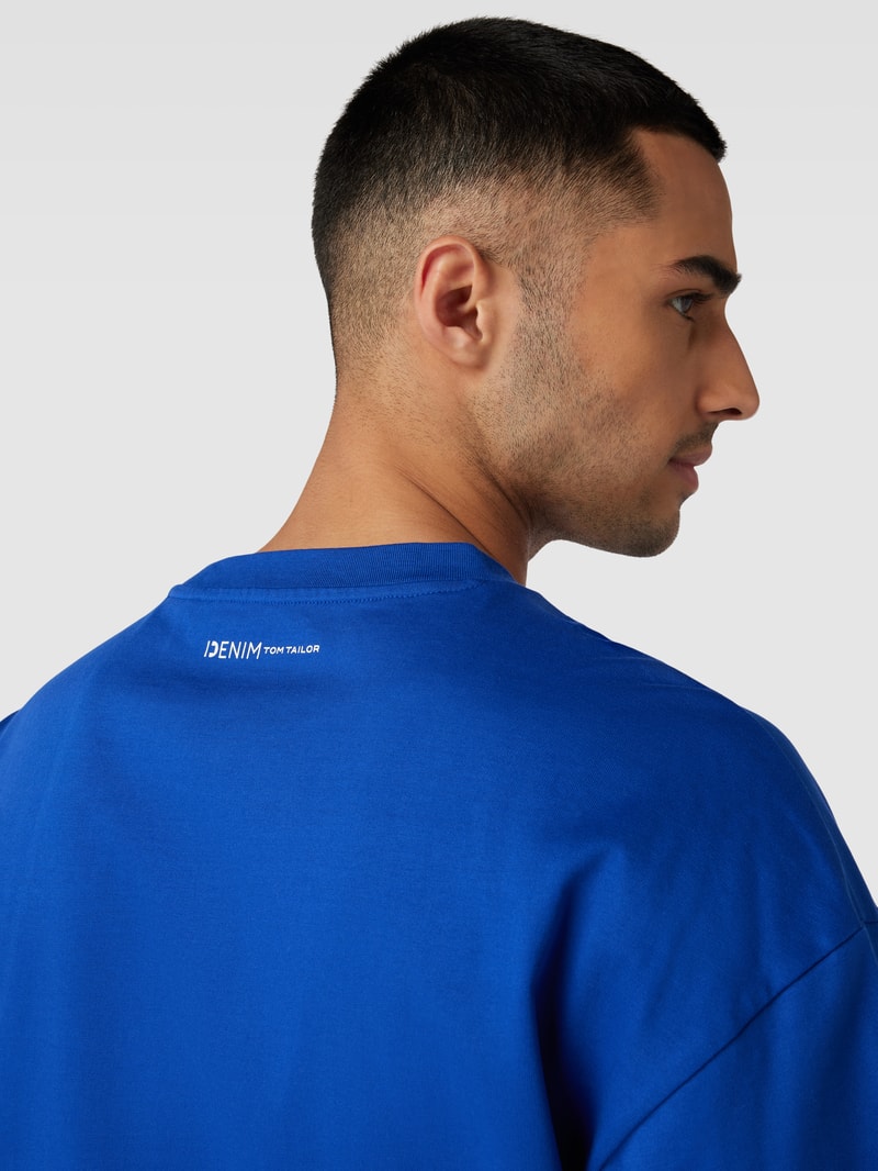 Oversized T-Shirt mit überschnittenen Schultern in royalblau
