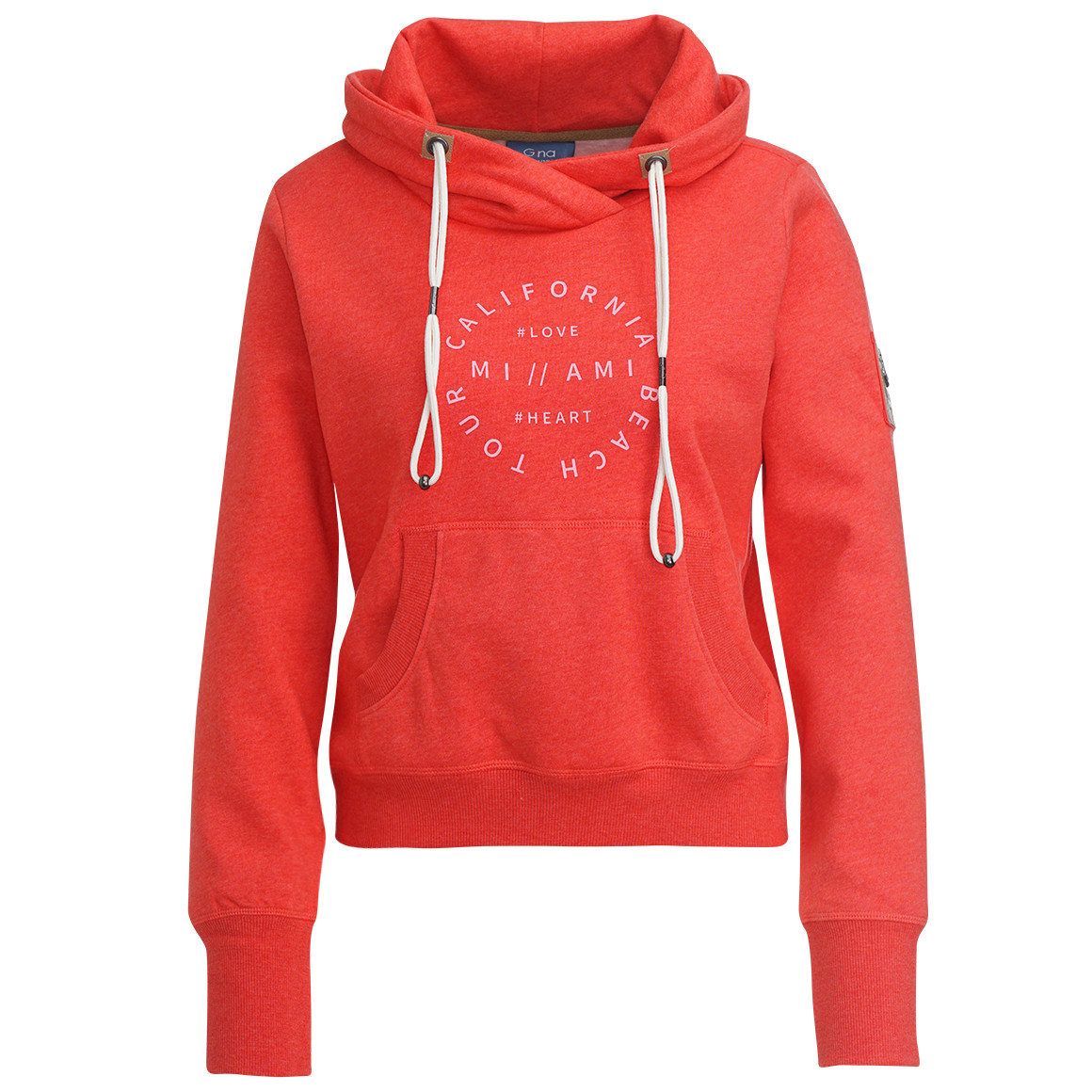 Damen Sweatshirt mit Print und Kordel