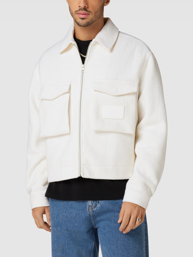 Hemdjacke mit Pattentaschen in ecru