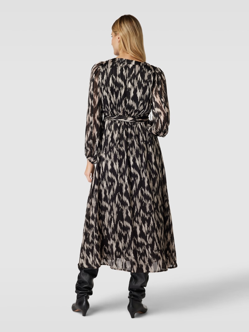 Midikleid mit Bindegürtel Modell 'Louise Cheer Vibe' in black