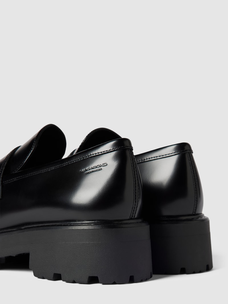 Loafer aus echtem Leder Modell 'COSMO' in schwarz