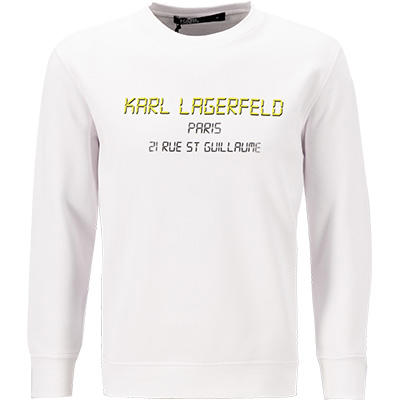 KARL LAGERFELD, Sweatshirt, Baumwolle, weiß
