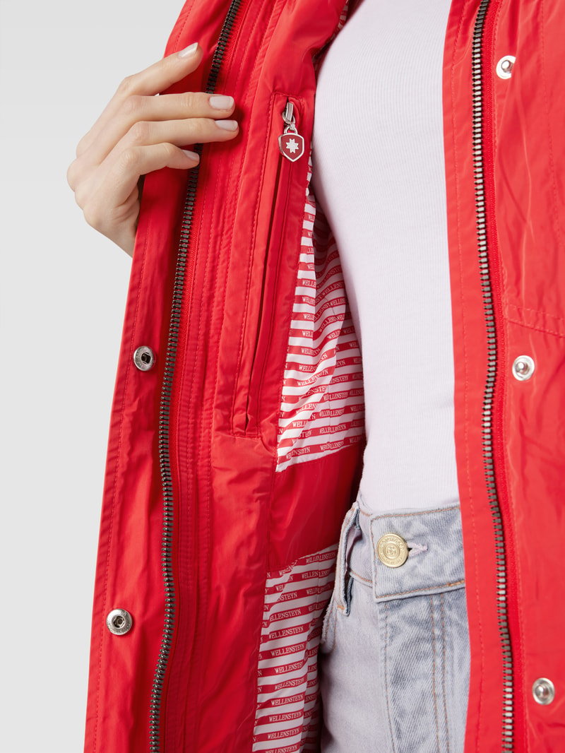 Jacke mit Label-Detail Modell 'ILLUSION' in koralle