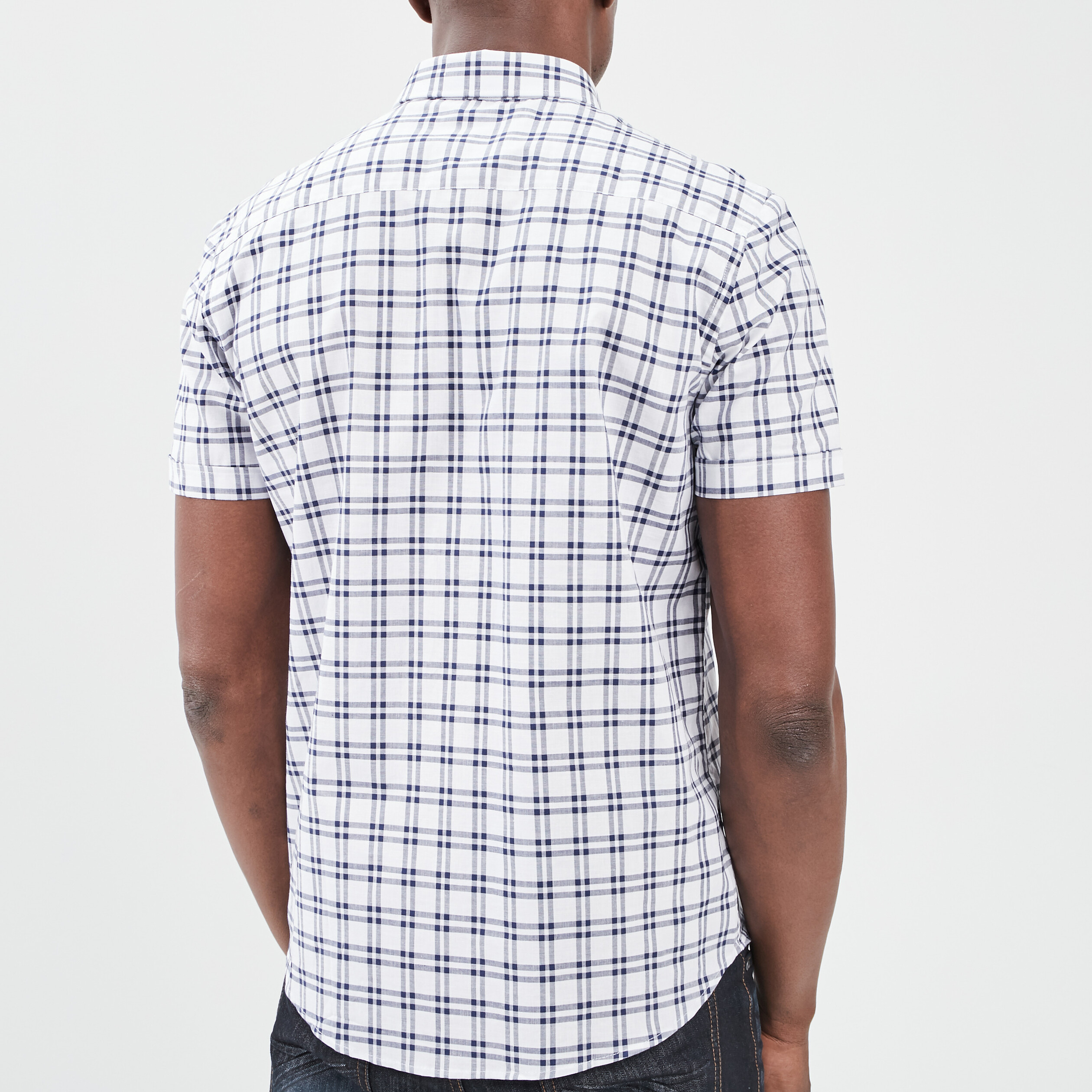 Chemise manches courtes Creeks blanc homme | La Halle