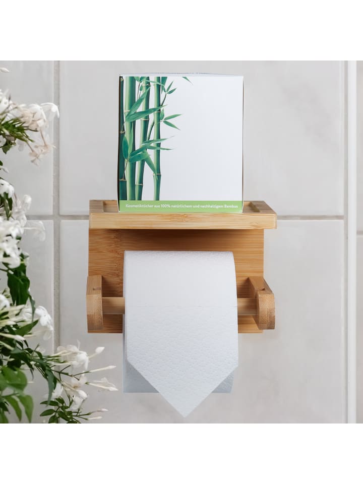 relaxdays Toilettenpapierhalter in Natur günstig kaufen onesize