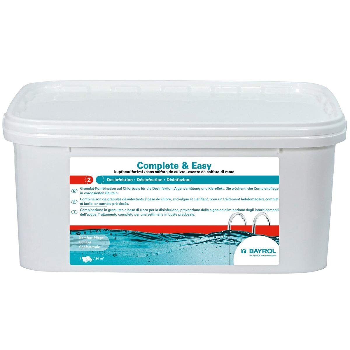 Bayrol Poolpflege Bayrol Complete & Easy 8 Beutel 2,24 kg Komplettpflege Chlor Aktivsaue