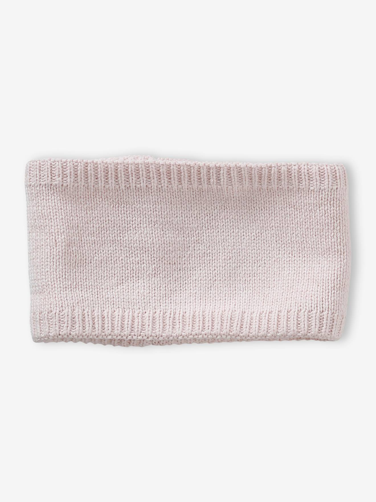 Vertbaudet Mädchen Baby-Set: Mütze, Rundschal & Fäustlinge BASICS - hellrosa