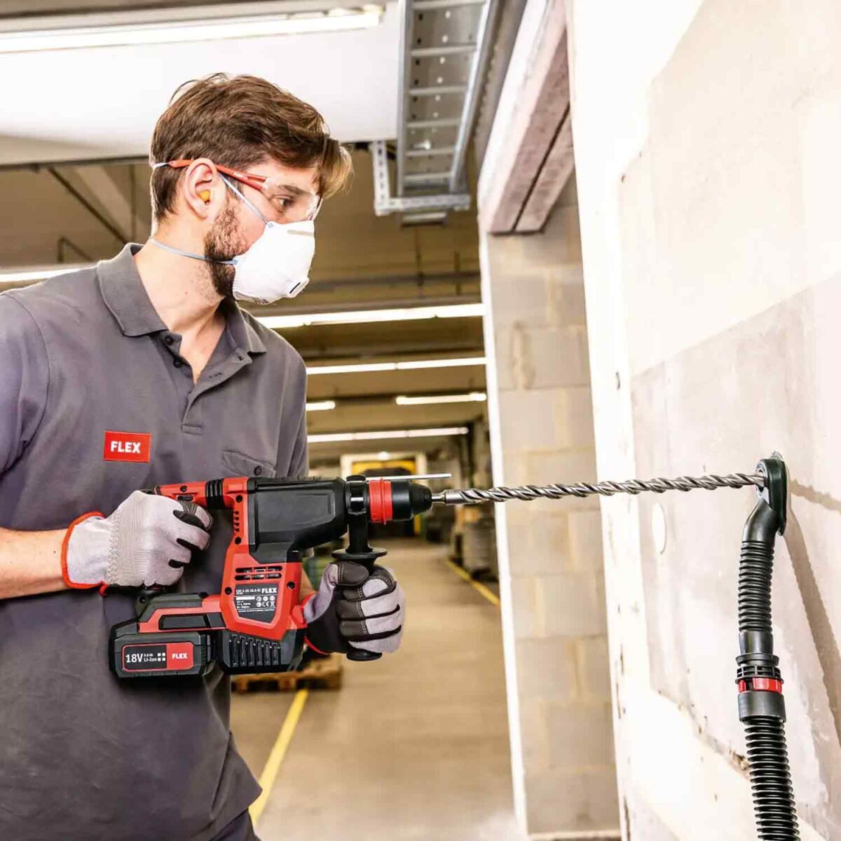 FLEX CHE 2-26 18.0-EC C Akku Kombi-Bohrhammer   P-Set 55 R