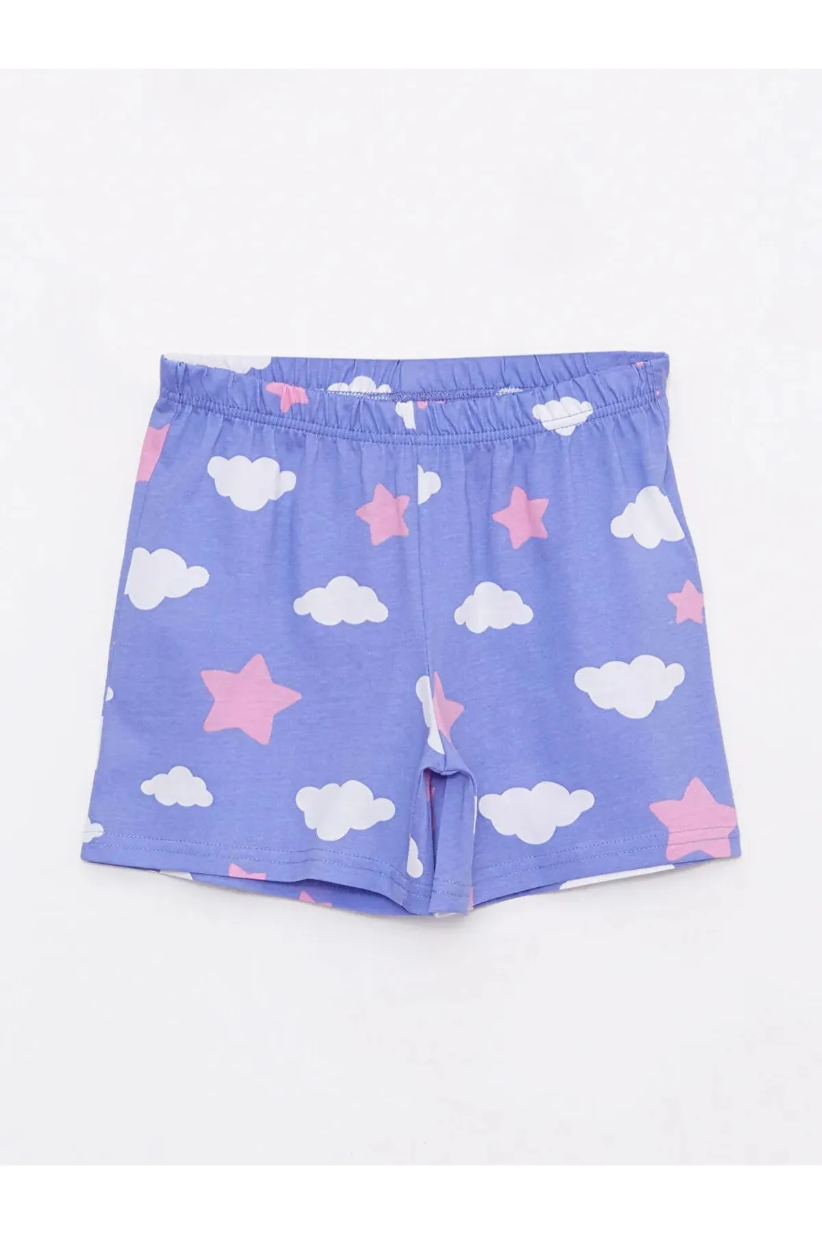 LC Waikiki  Lcw Kids Mädchen-Schlafanzug-Set mit Rundhalsausschnitt, bedruckt, kurzärmlig, mit Shorts