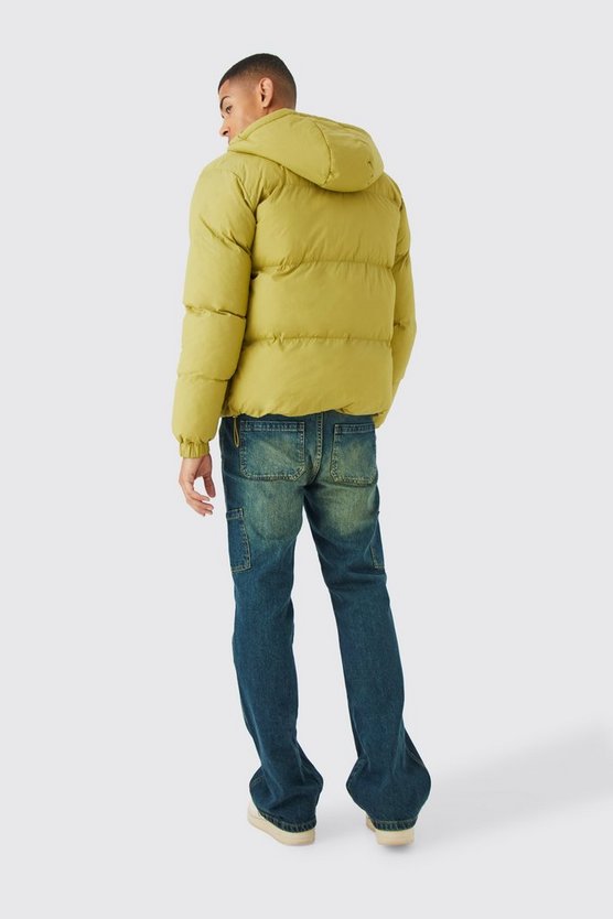 Kastige Steppjacke mit Kapuze