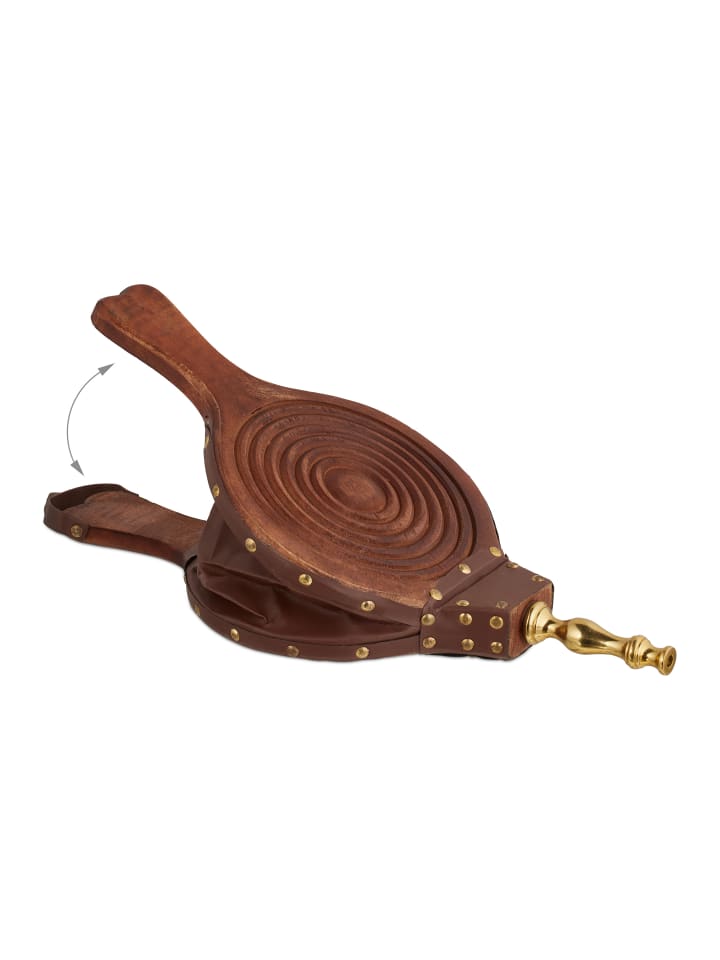 relaxdays Blasebalg in Braun/ Gold - (B)21 x (H)47 x (T)4 cm günstig kaufen onesize
