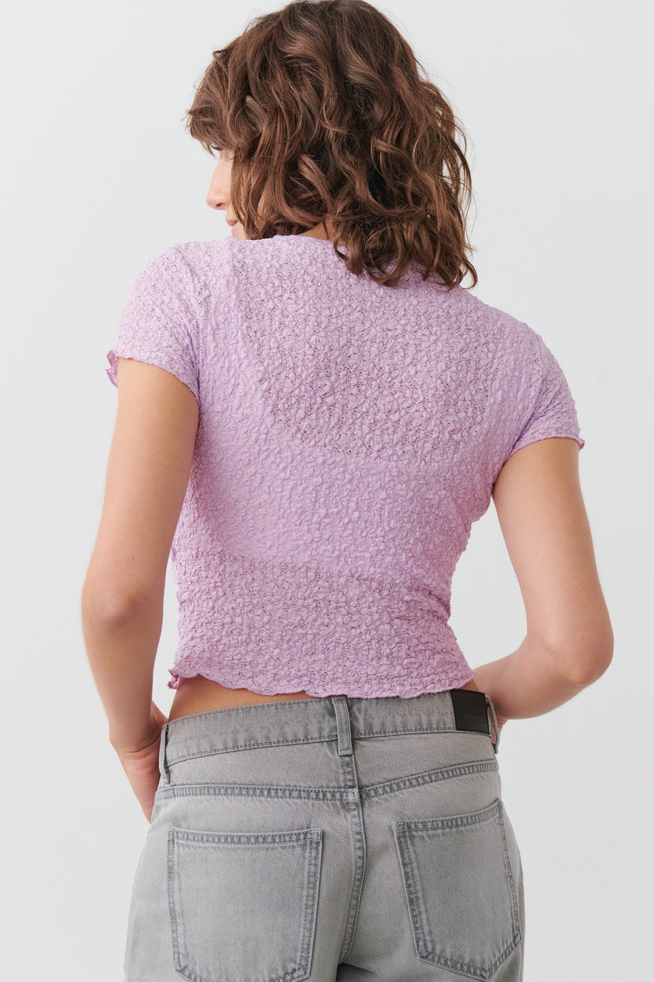 Cropped lace top