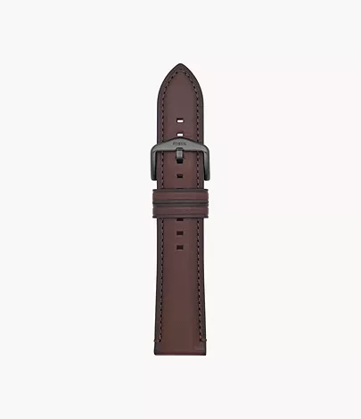 Fossil Band 22 mm LiteHide-Leder dunkelbraun