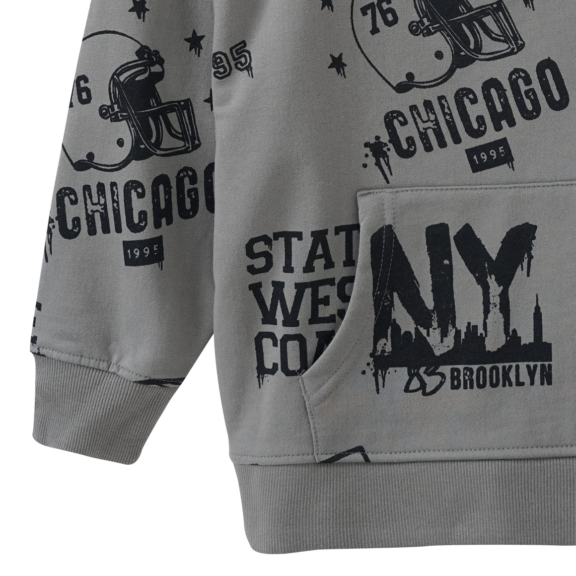 Jungen Hoodie mit Allover-Print