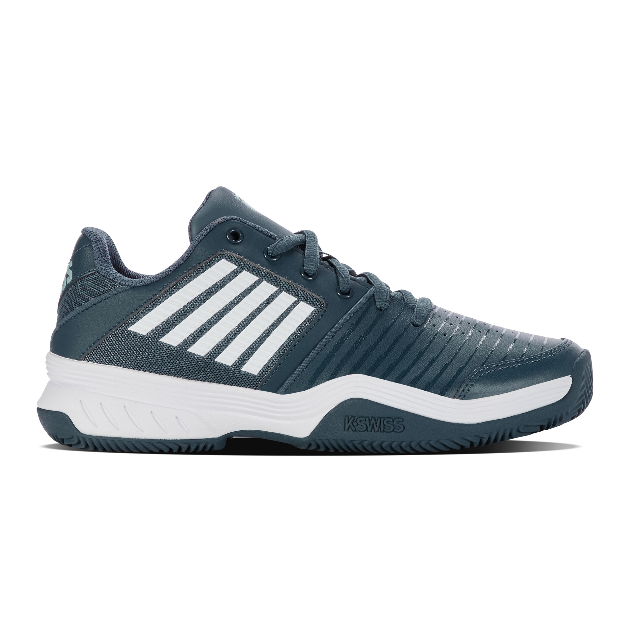 Court Express Sandplatzschuh Herren - Petrol, Weiß