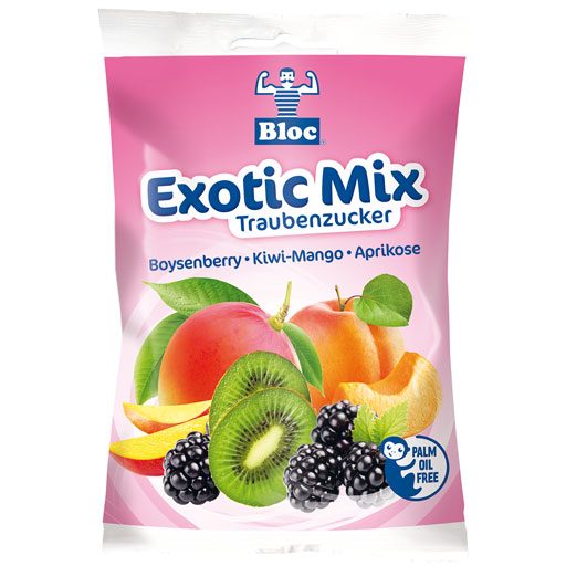BLOC Traubenzucker Beutel Exotic Mix  75 g