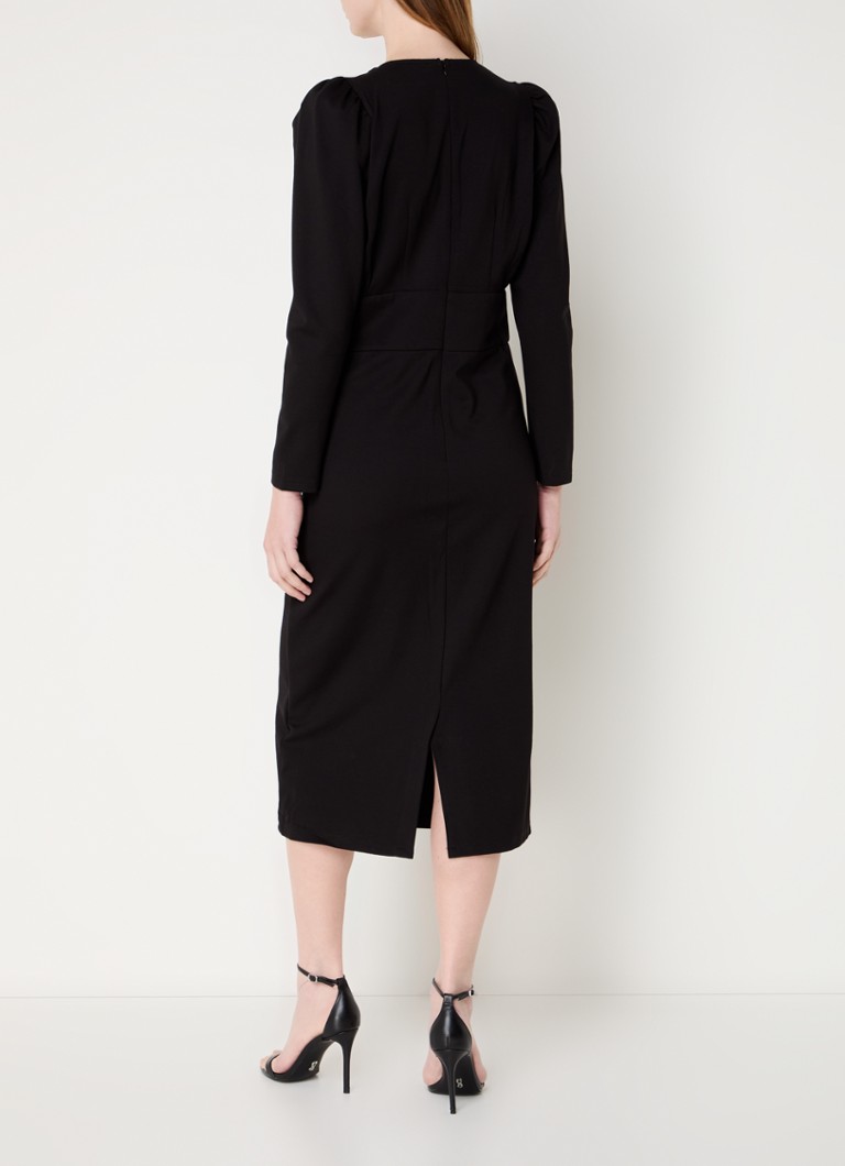 Rochie midi Co'Couture Costa cu mâneci bufante.