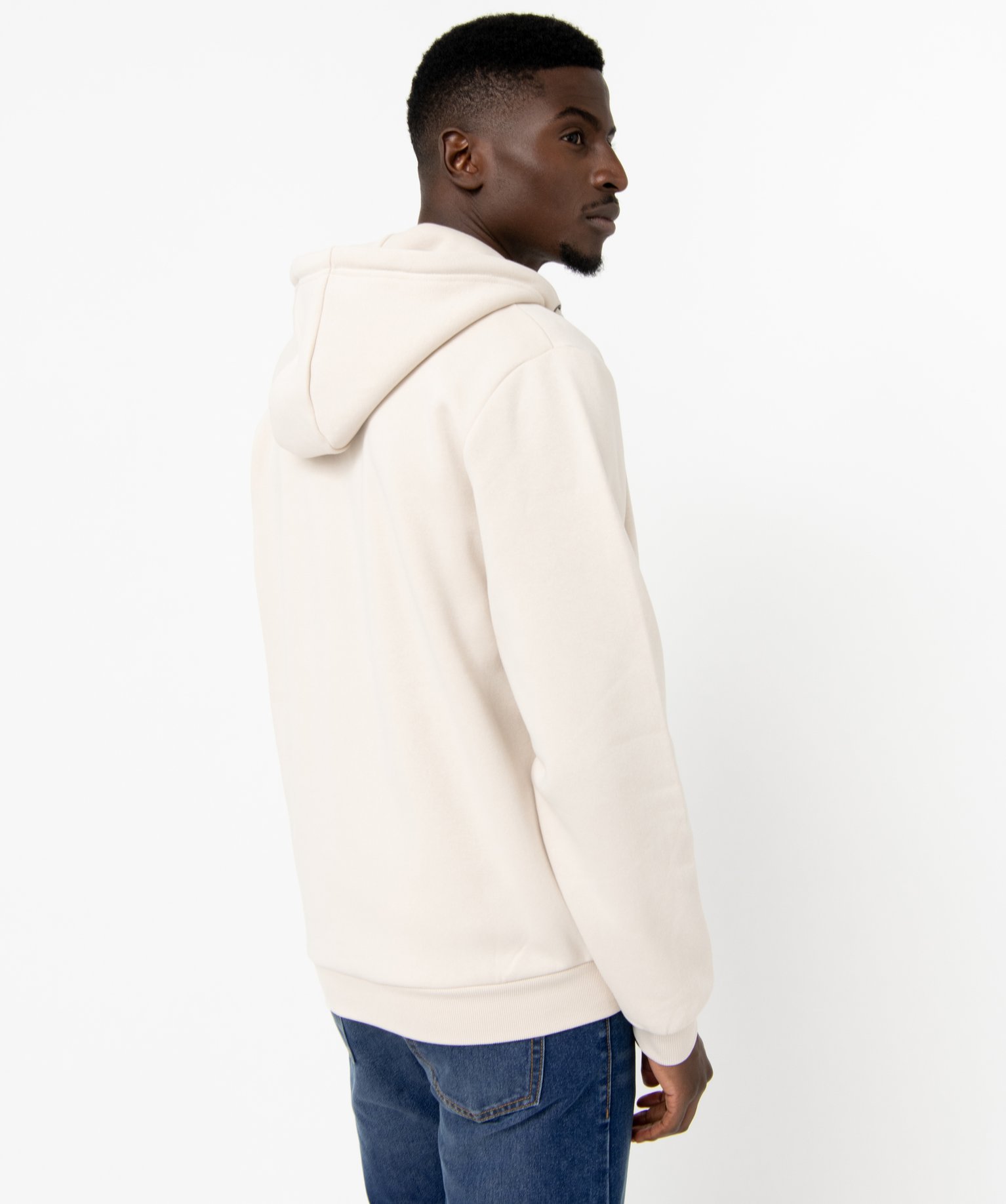 Sweat zippé à capuche homme ecru | GEMO