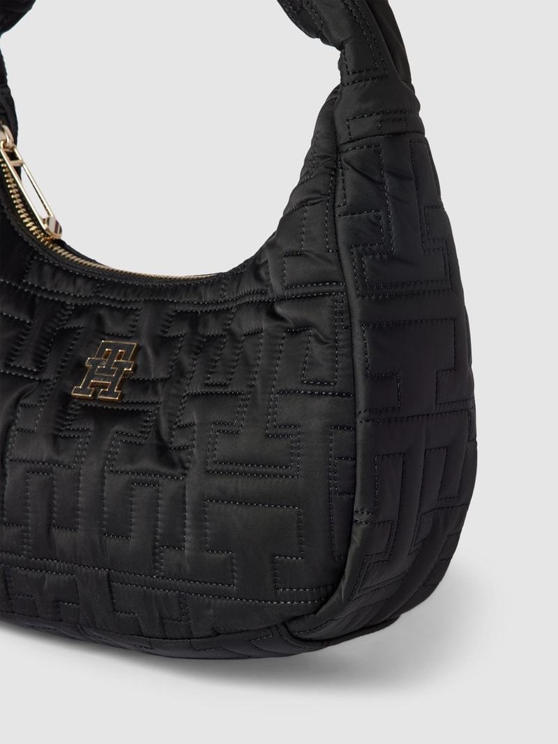 Hobo Bag mit Label-Details in schwarz