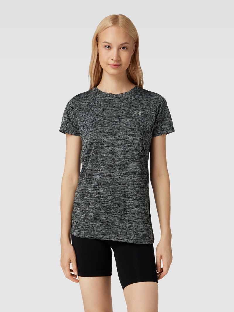 T-Shirt mit Label-Print in schwarz