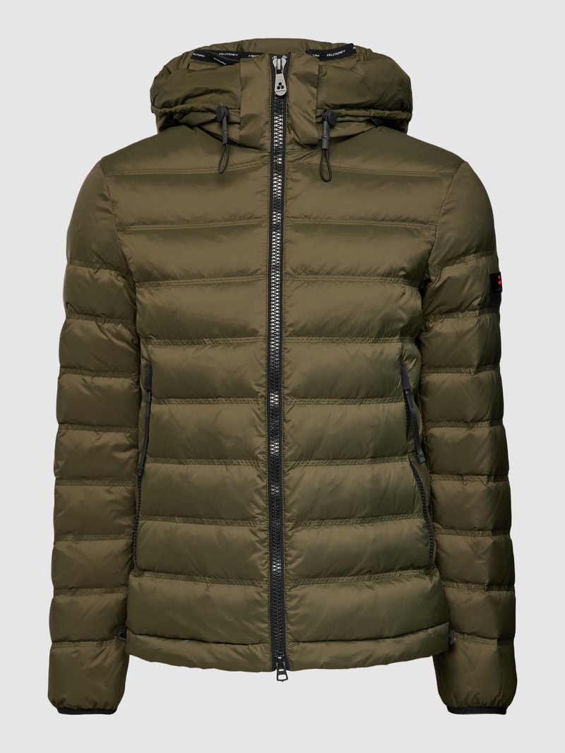 Steppjacke mit abnehmbarer Kapuze Modell 'BOGGS' in olivgrün