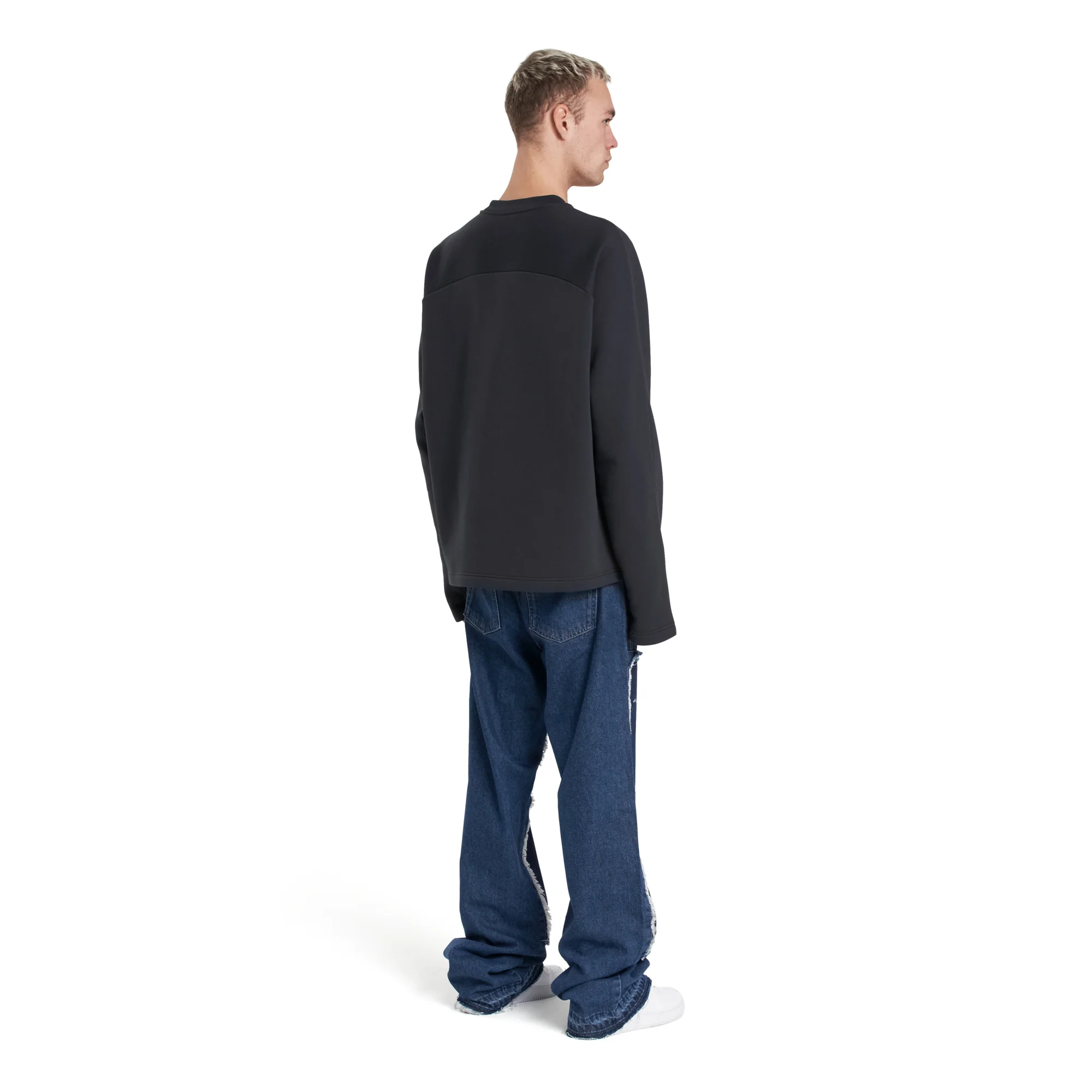 Dark Blue Flared Carpenter Denim