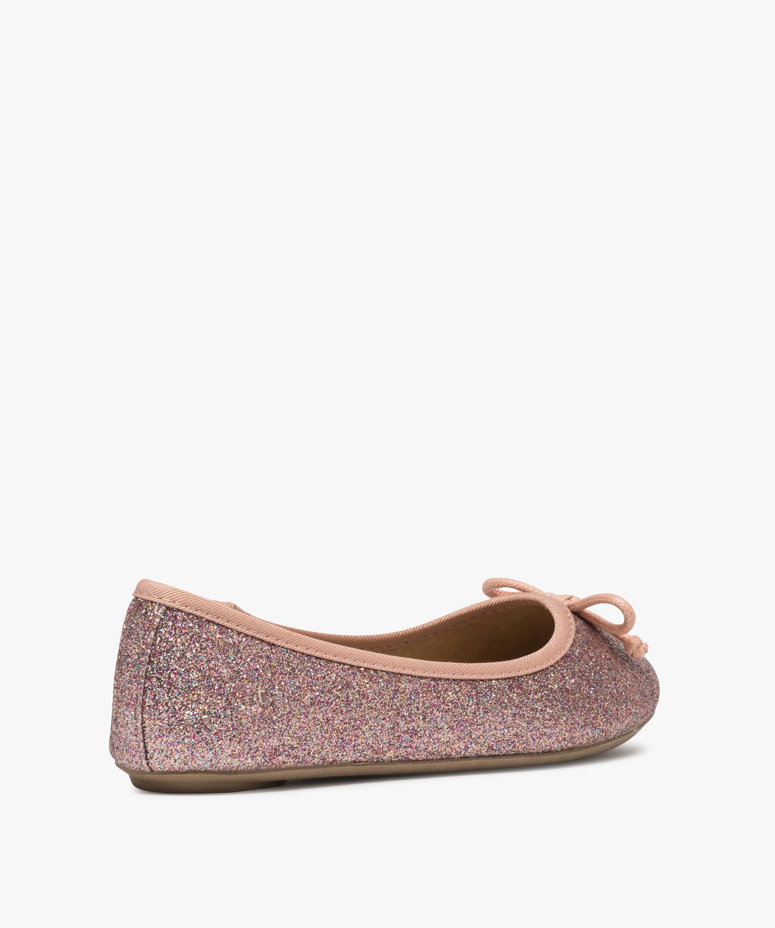 Ballerines fille pailletées avec n?ud décoratif rose | GEMO