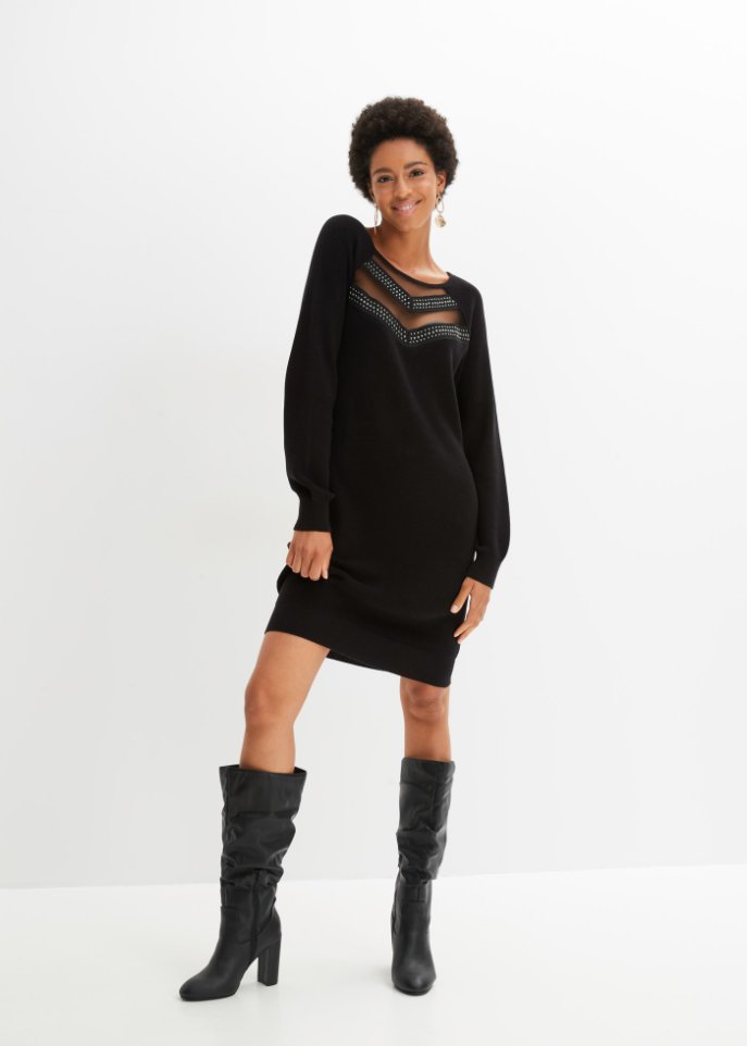 Strickkleid, Spitze