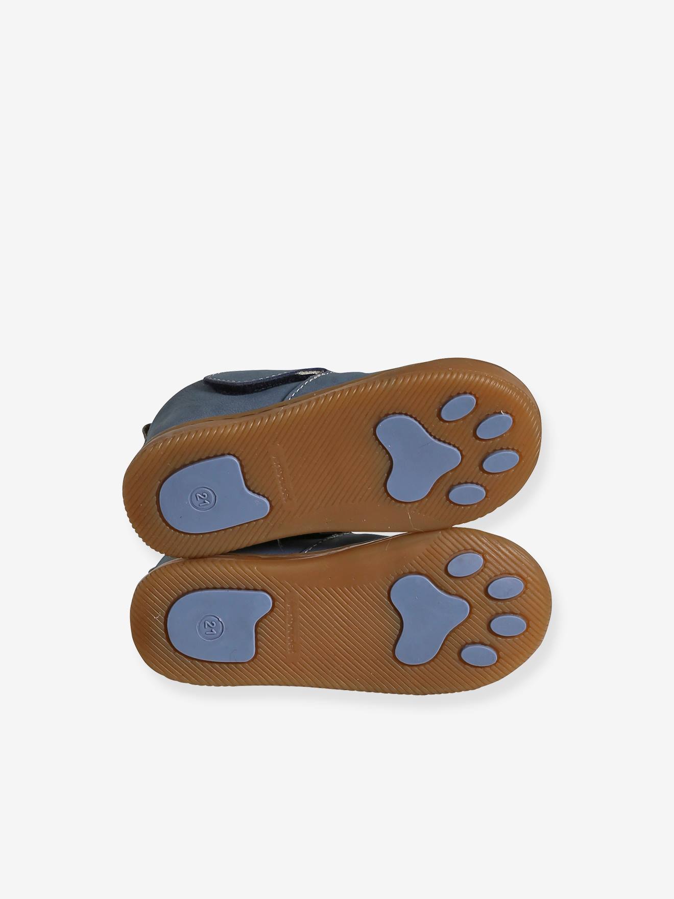 Vertbaudet Baby Hausschuhe mit Klettverschluss - indigo-blau