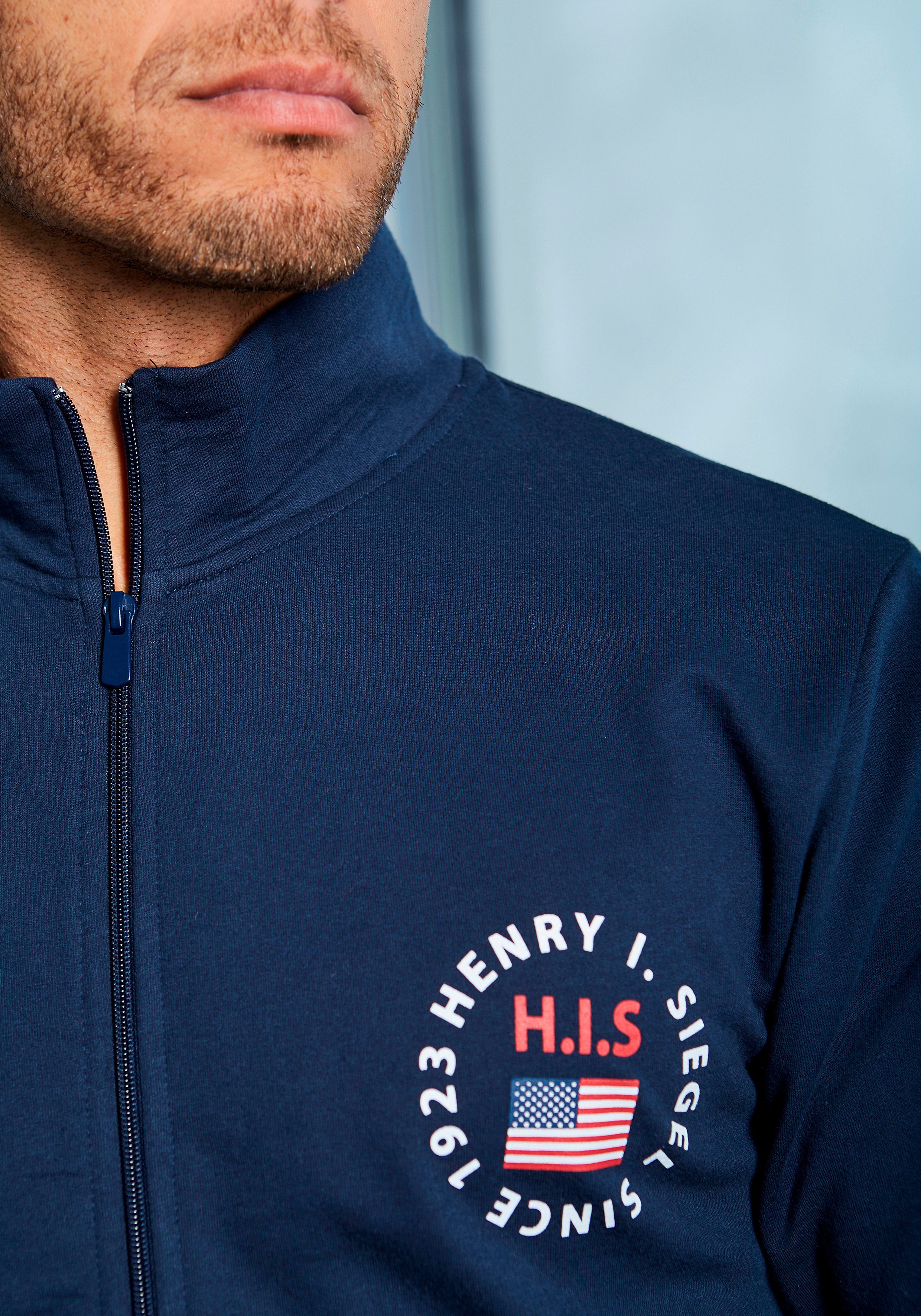 H.I.S Sweatjacke mit Stehkragen