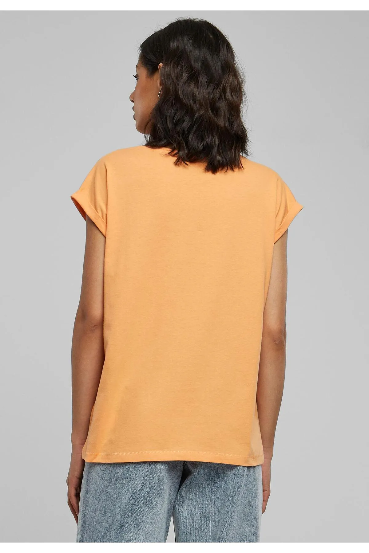 Urban Classics  Damen T-Shirt mit verlängerter Schulterpartie für Damen