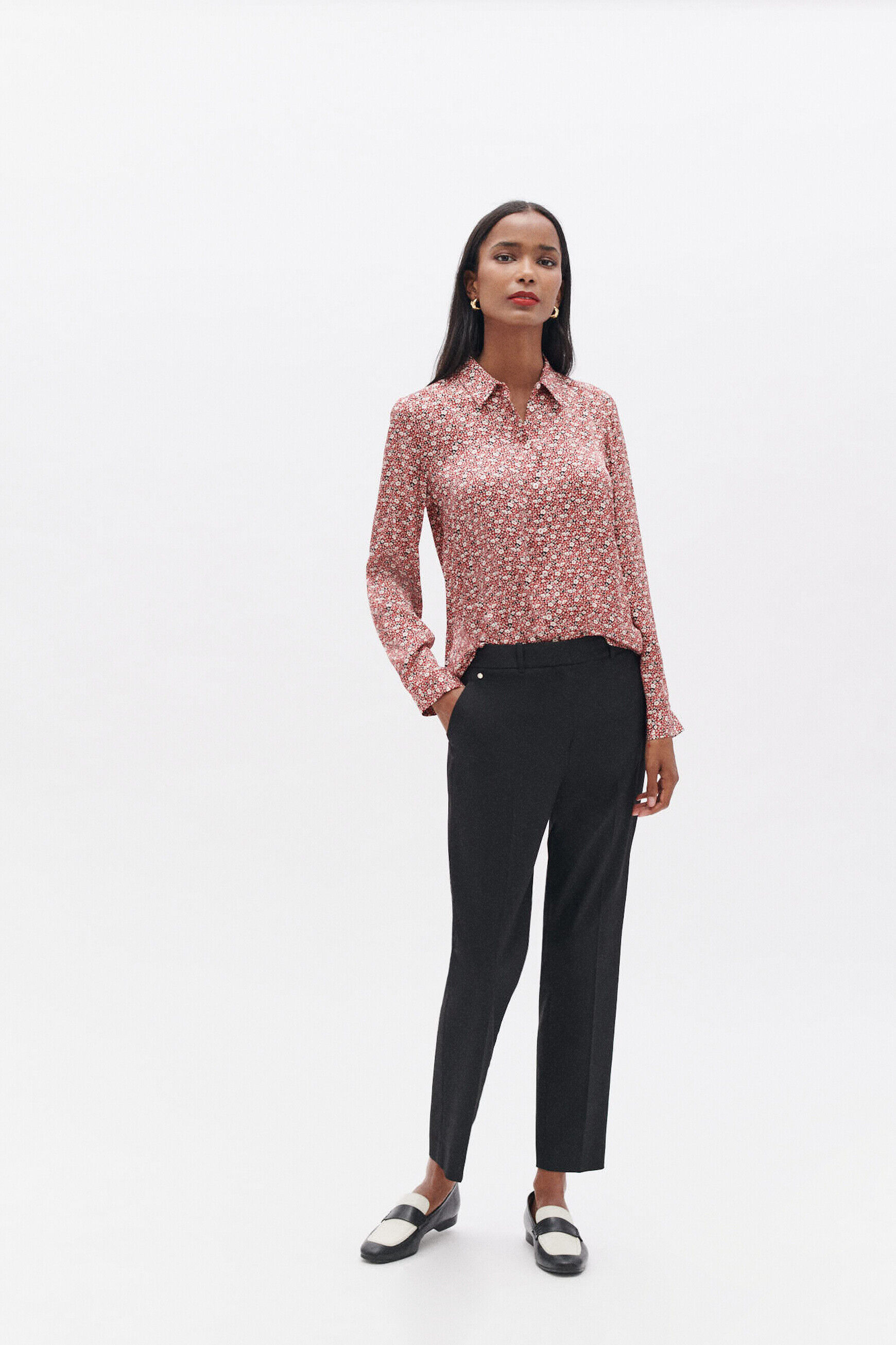 Pantalon pcesar noir femme