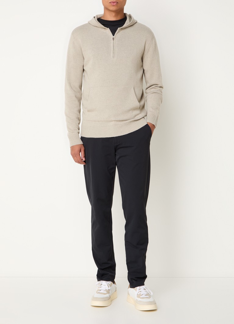 Boggi Milano Fine-knit sweater in cashmere wool blend with hood