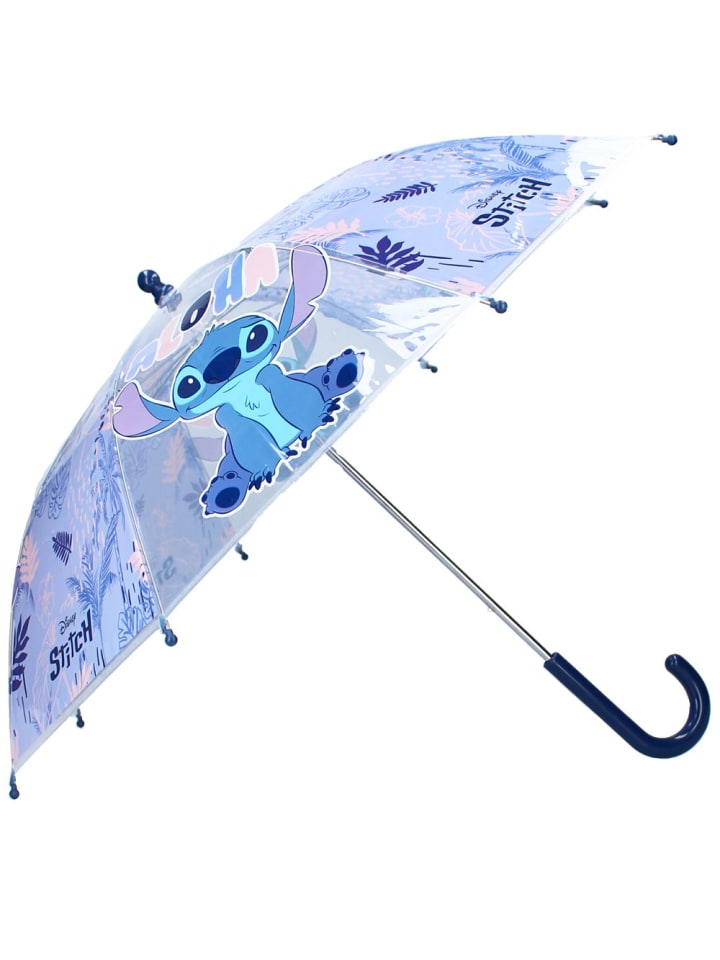 Disney Stockschirm | blau & transparent | Disney Stitch | Kinder Regenschirm günstig kaufen onesize