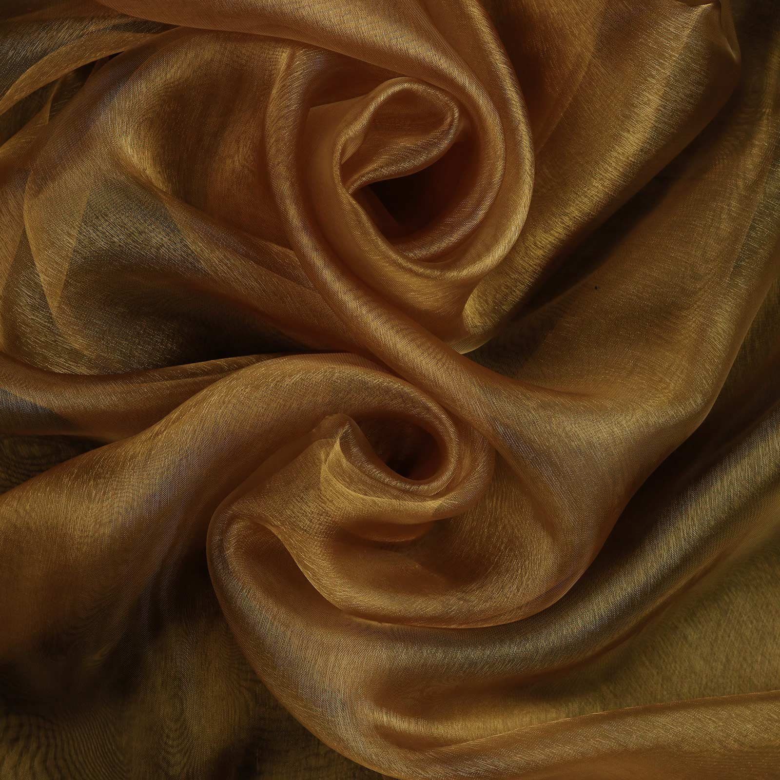 maDDma Stoff Organza Tüll Kostümstoff Chiffon Floristik 1 x 1,4 m Meterware, gold