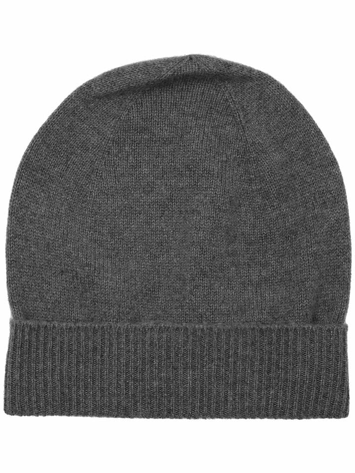 Zwillingsherz Kaschmir-Beanie in Grau günstig kaufen onesize