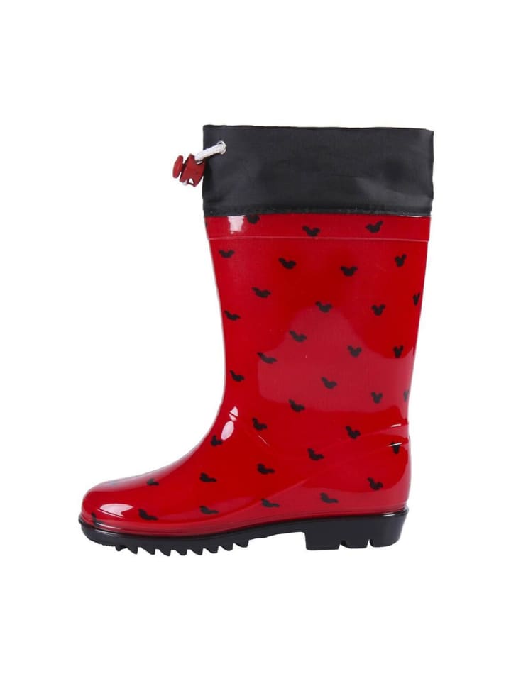 Disney Mickey Mouse Disney Mickey Maus Wasserdichte Stiefel Regenstiefel Gummistiefel in Rot günstig kaufen