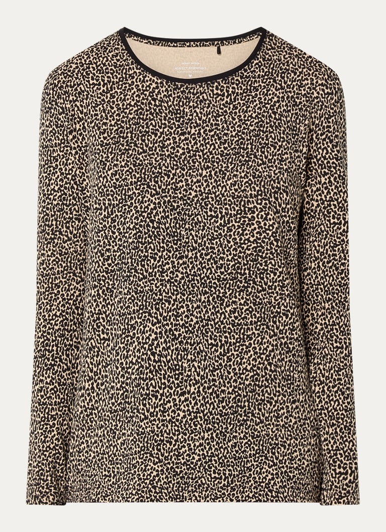 Camicia a maniche lunghe Gerry Weber in misto cotone biologico con stampa leopardata