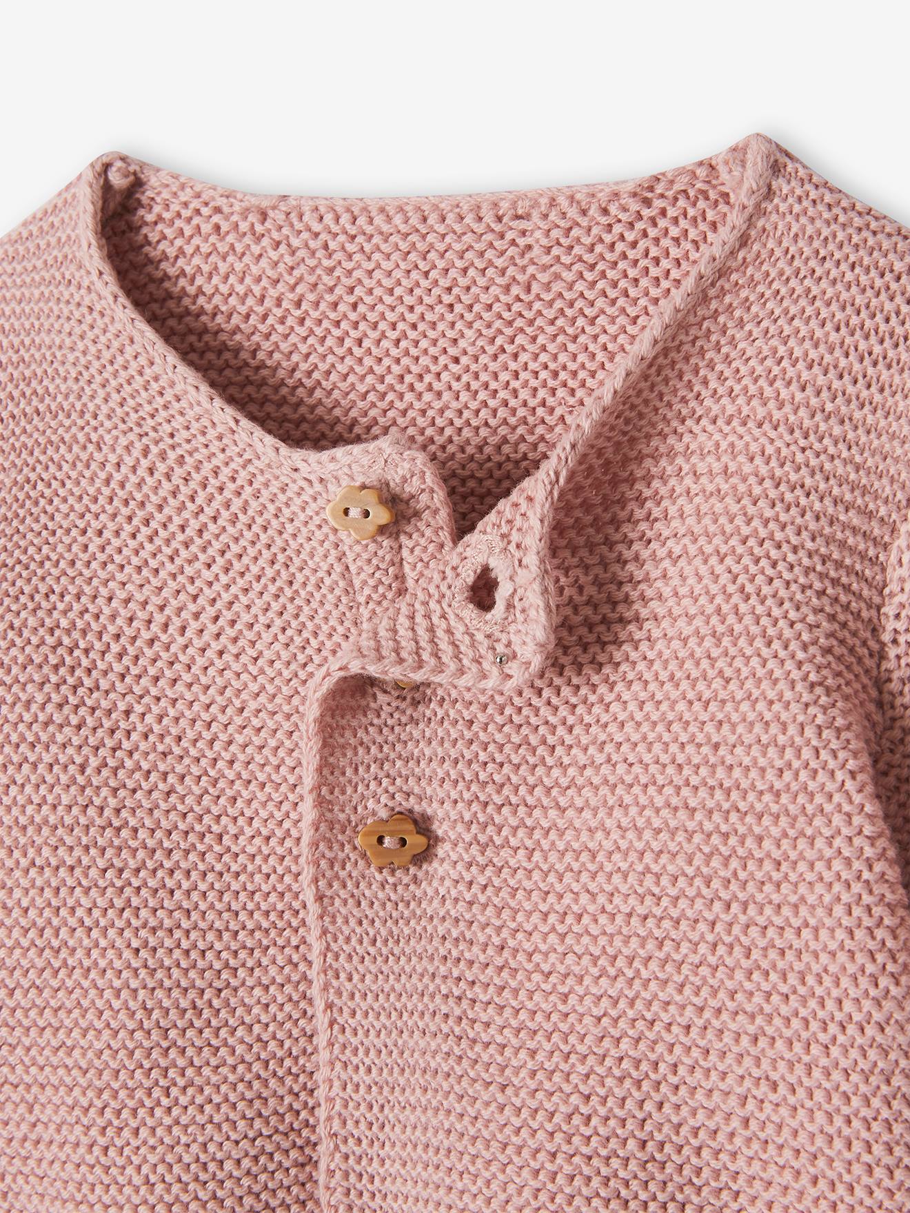 Cardigan en coton bébé fine jauge BASICS cappuccino