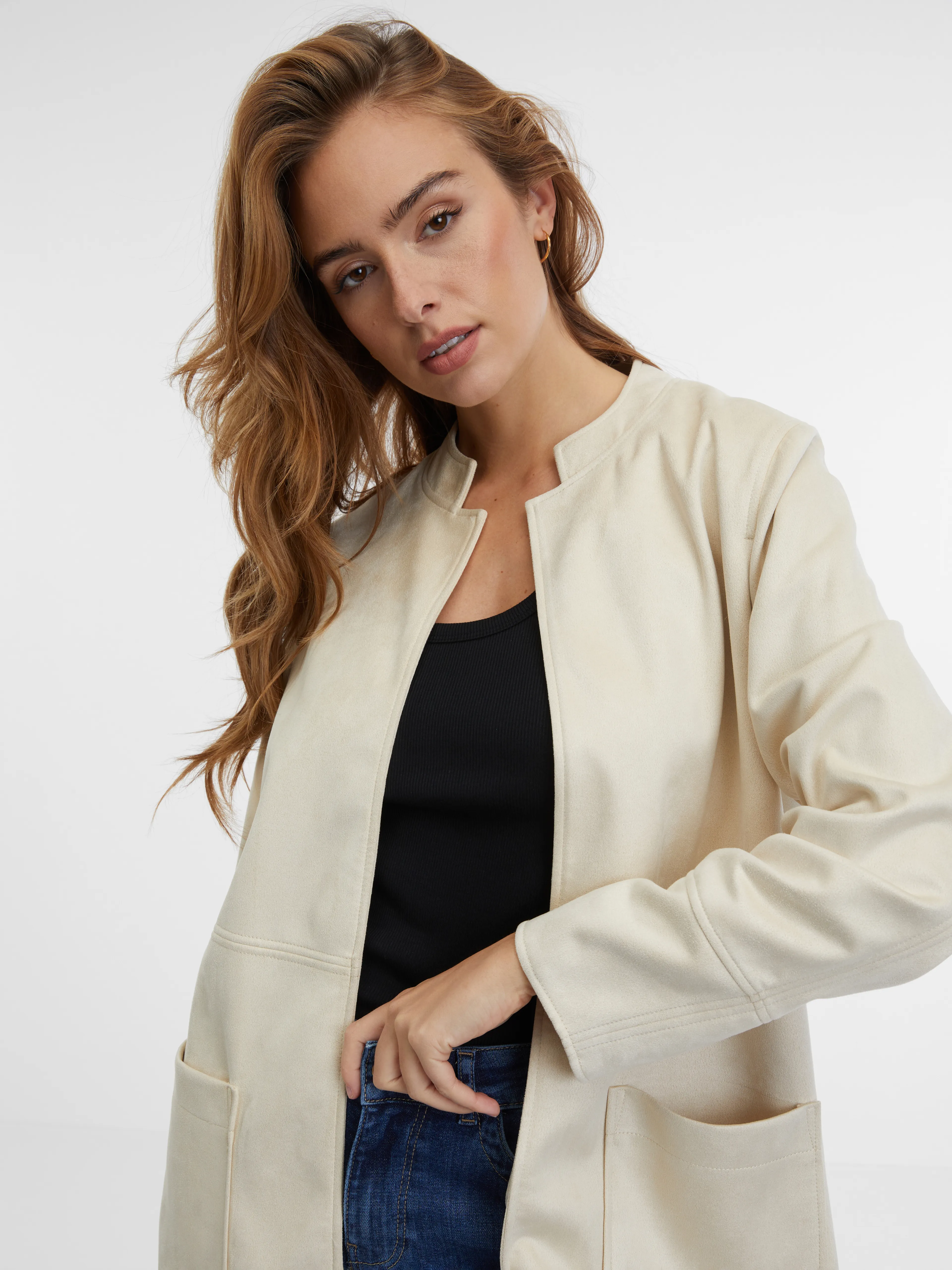 Beige Damen Kunstlederjacke ORSAY