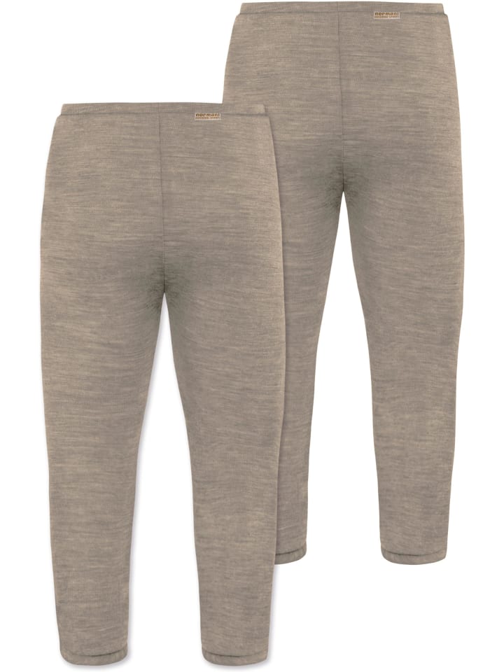 Normani Outdoor Sports 2er Pack Baby Merino Hose mit Füßen in Beige günstig kaufen