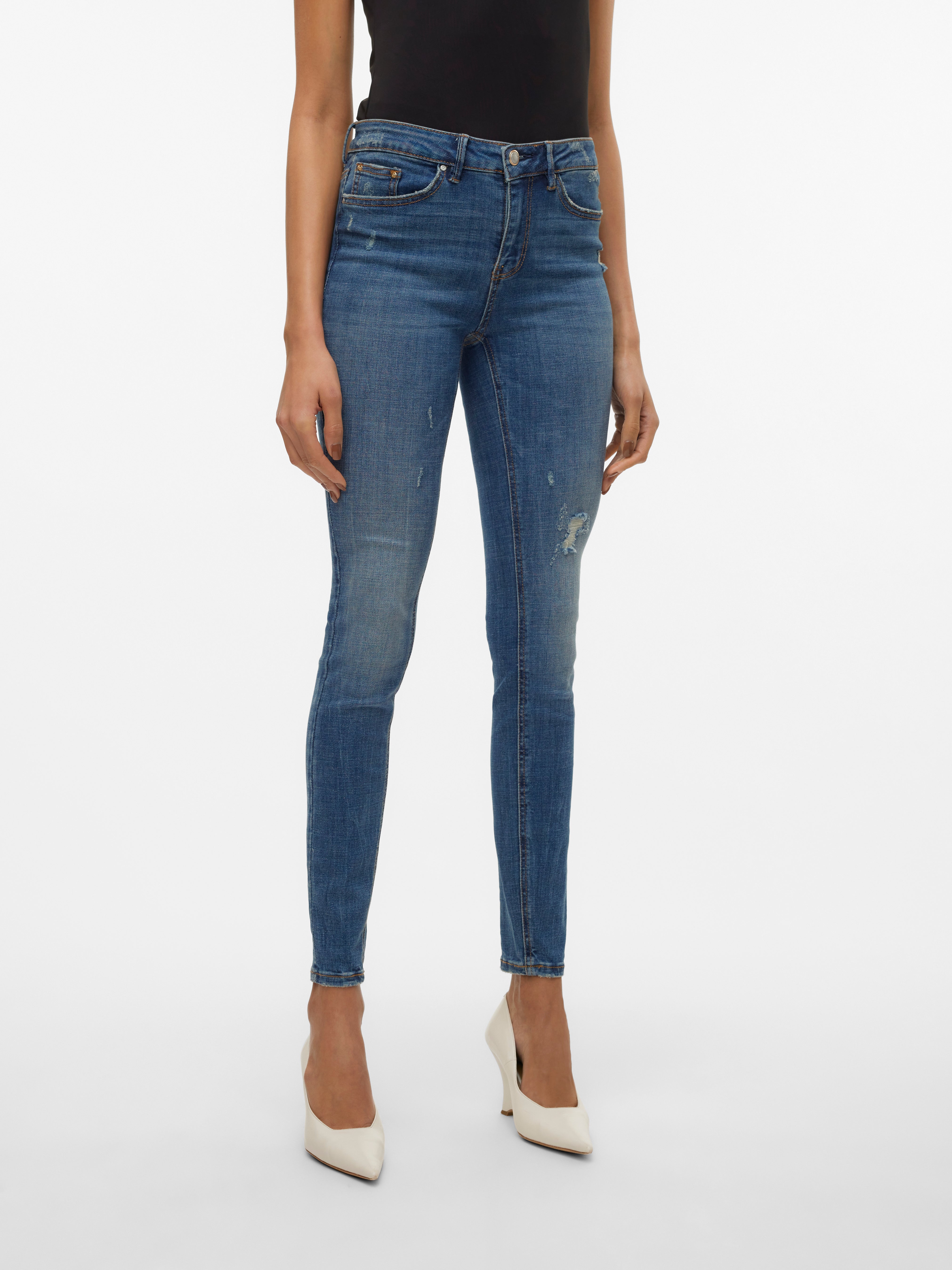 VMFLASH Mid Rise Skinny Fit Jeans