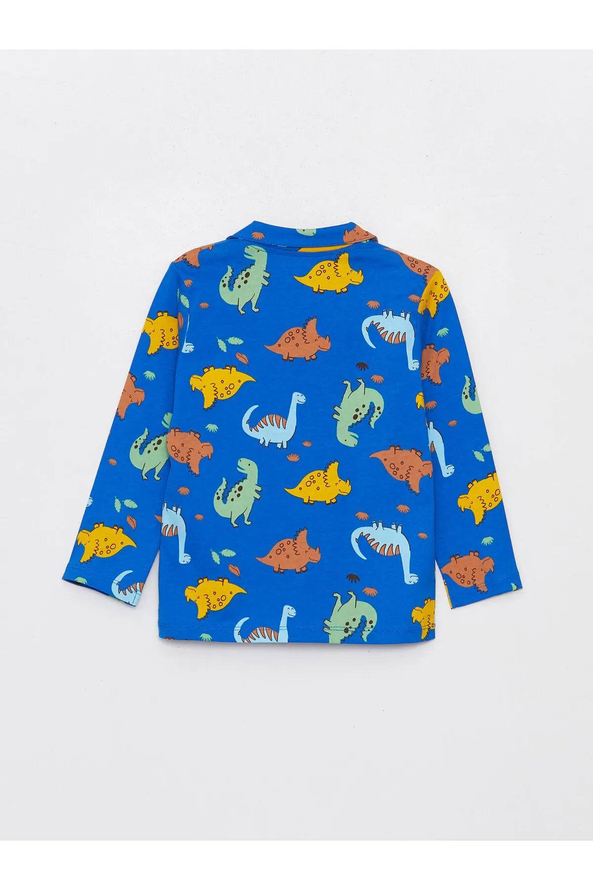 LC Waikiki  Langarm-Pyjama-Set für Jungen mit Hemdkragen und Muster