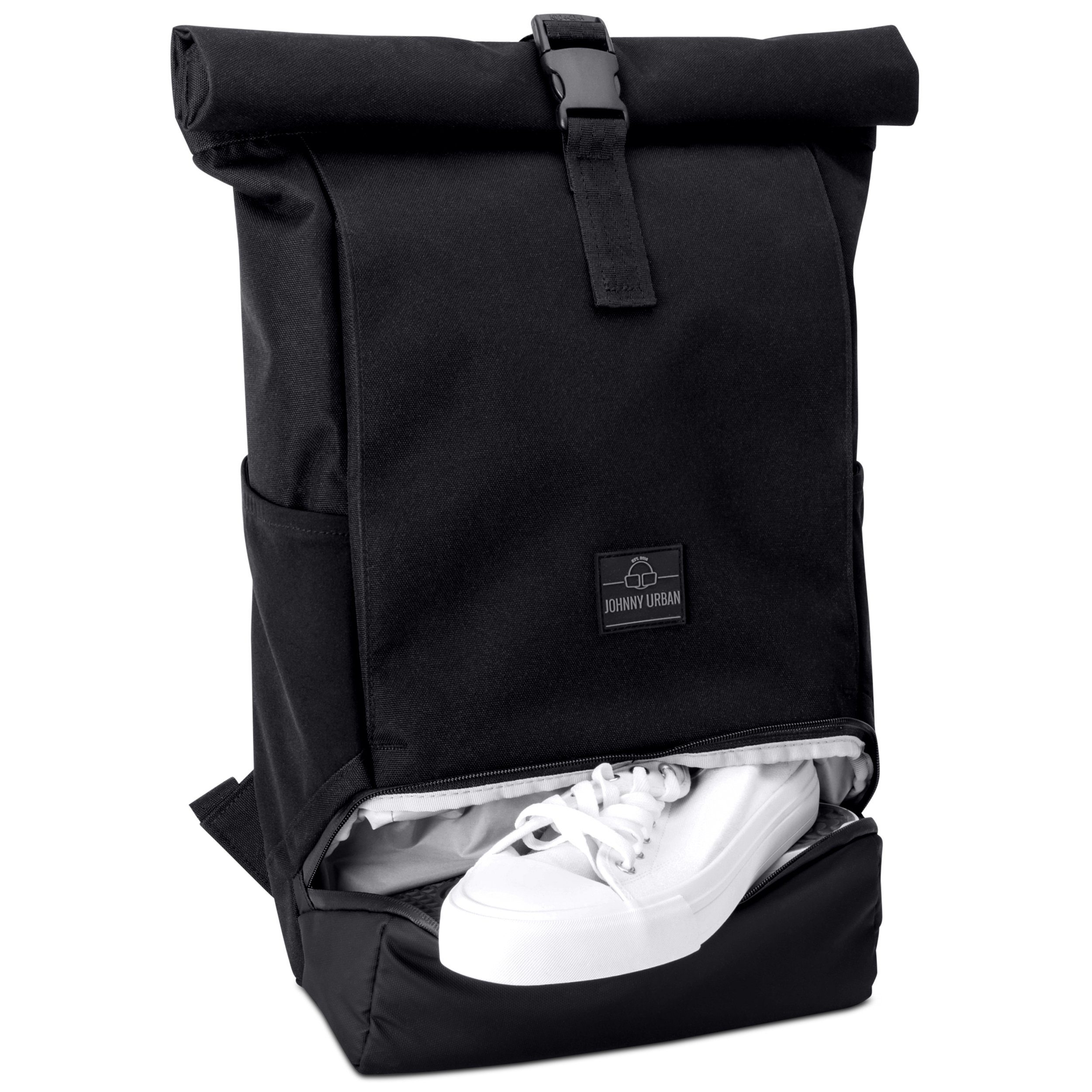 Johnny Urban Cityrucksack Allen Medium, Rolltop Damen Herren, Laptop Fach, Wasserabweisend