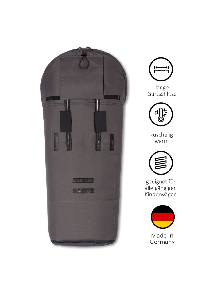 Hofbrucker Lammfell-Fußsack Iglu für Kinderwagen und Buggy in Grau günstig kaufen onesize