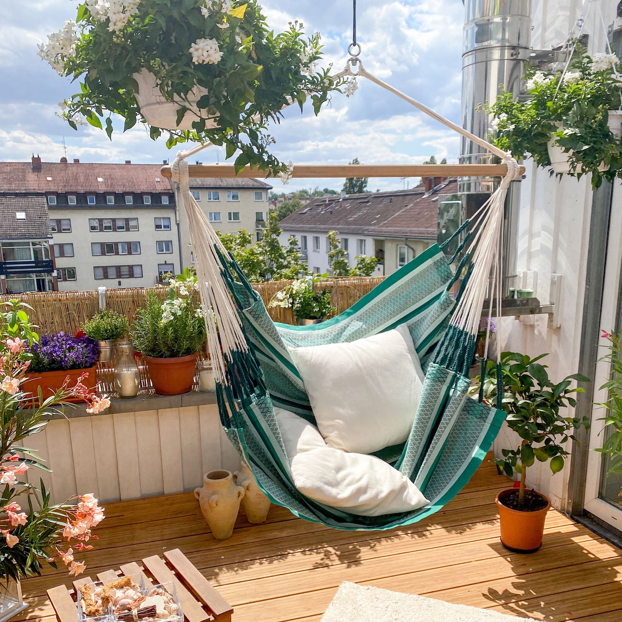 La Siesta Hängestuhl Hängestuhl Habana Agave - Hängestuhl aus Bio Baumwolle Comfort Size, Hochwertige Qualität